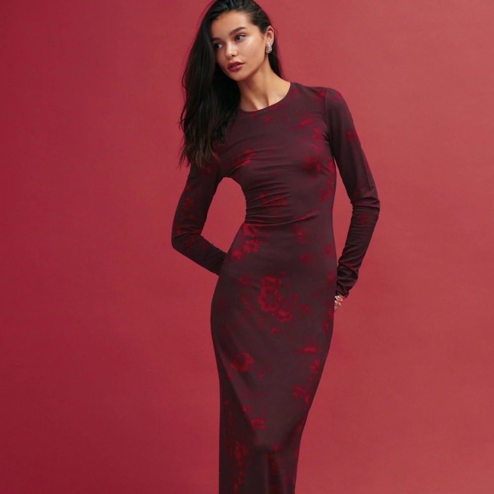 Reformation Tommie Knit Dress Sanguine